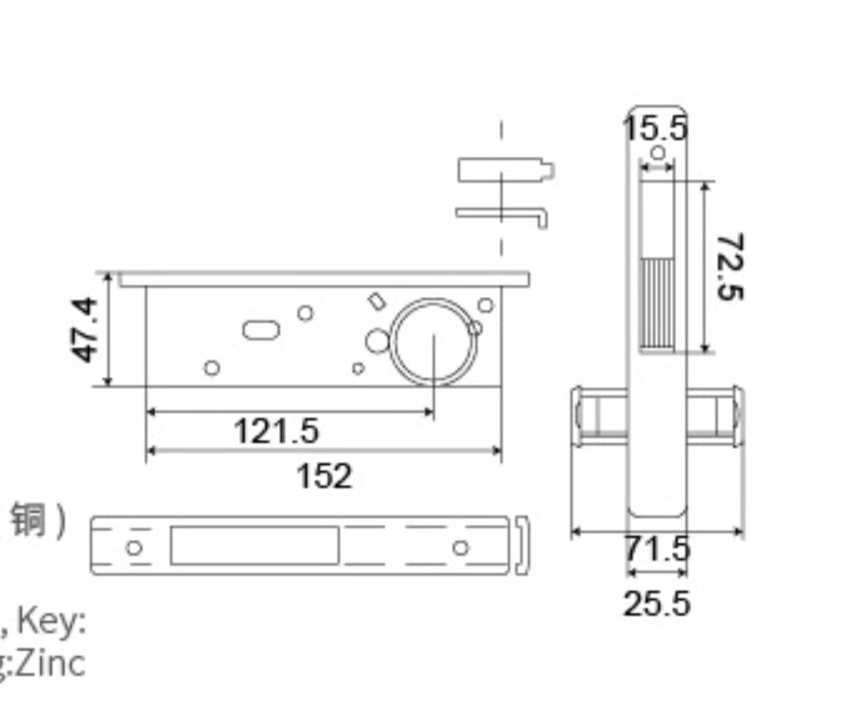 Sliding door, swing door, key lock 3